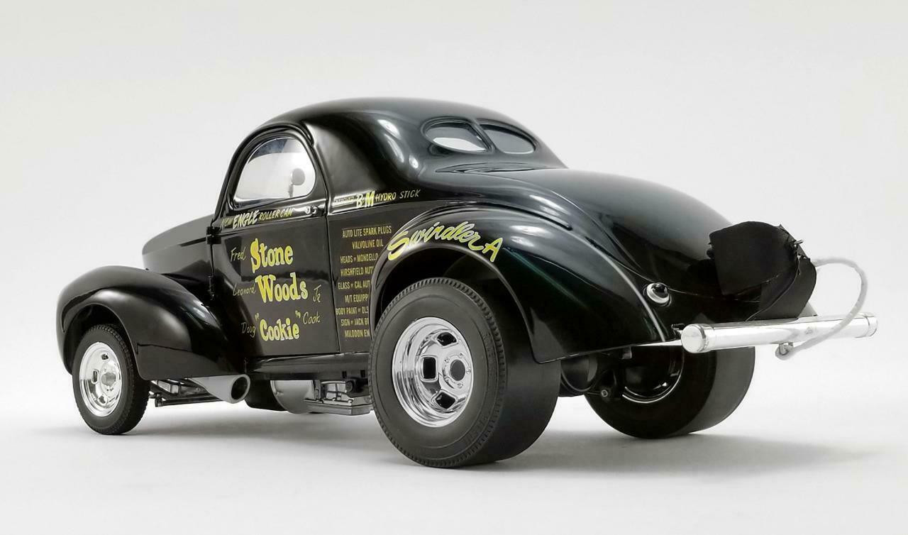 1/18 ACME 1941 Gasser Stone Woods "Cookie" (Black) Diecast Car Model Limited 546 Pieces