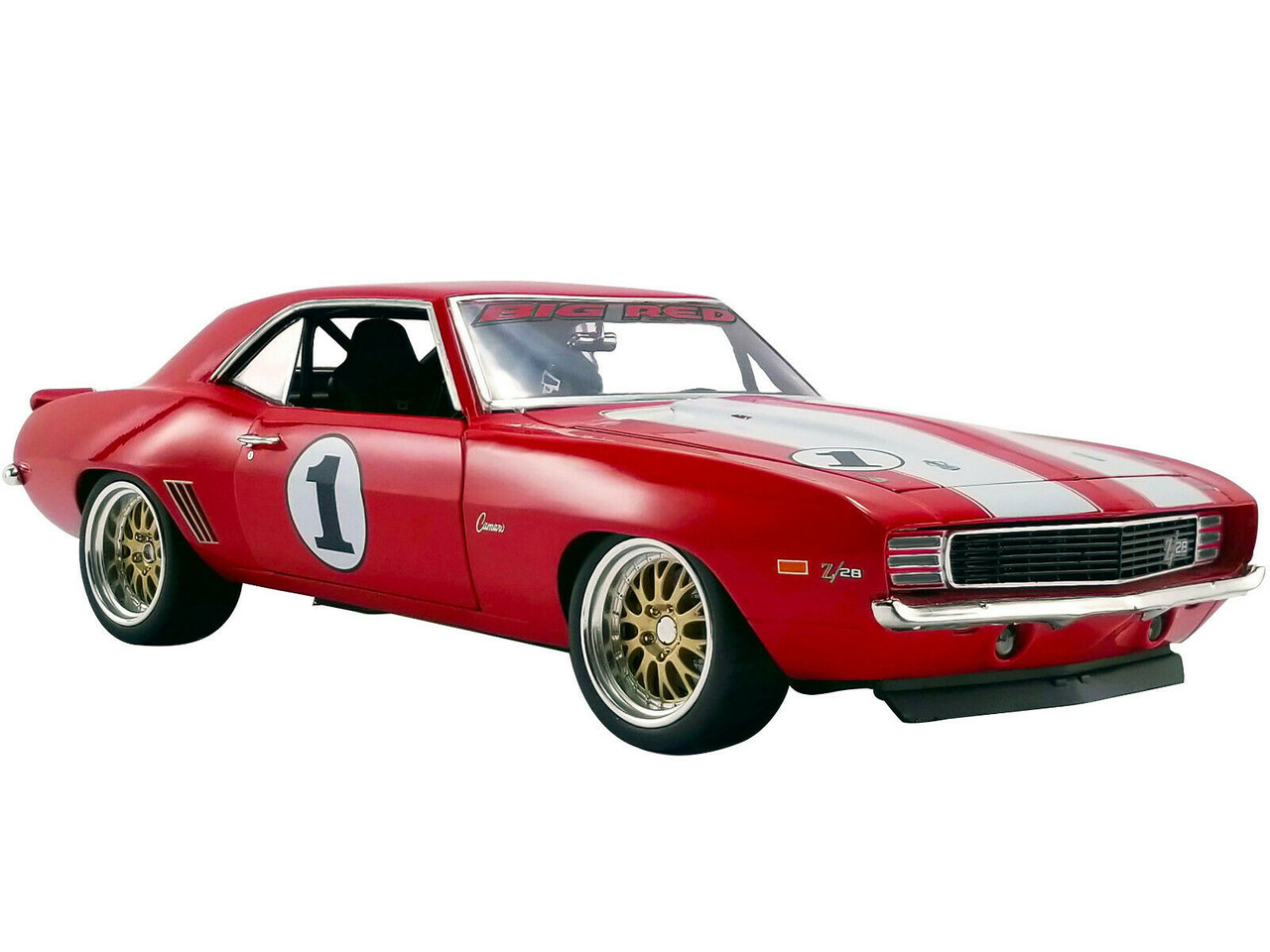 1/18 GMP Big Red Camaro - 1969 Chevrolet Camaro (Red with White Stripes) Diecast Car Model Limited 1050 Pieces