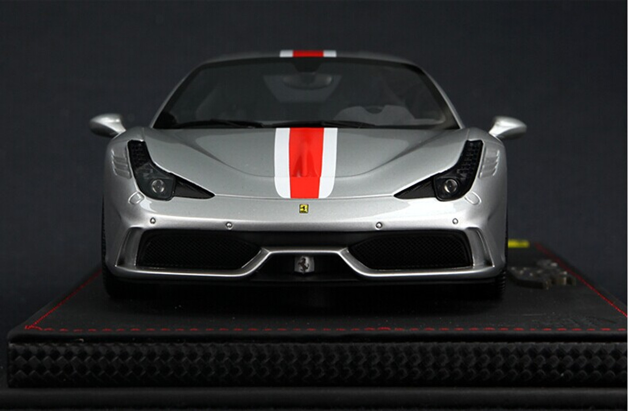 LIMITED 20! BBR HANDMADE RESIN 1/18 FERRARI 458 SPECIALE (SILVER)!