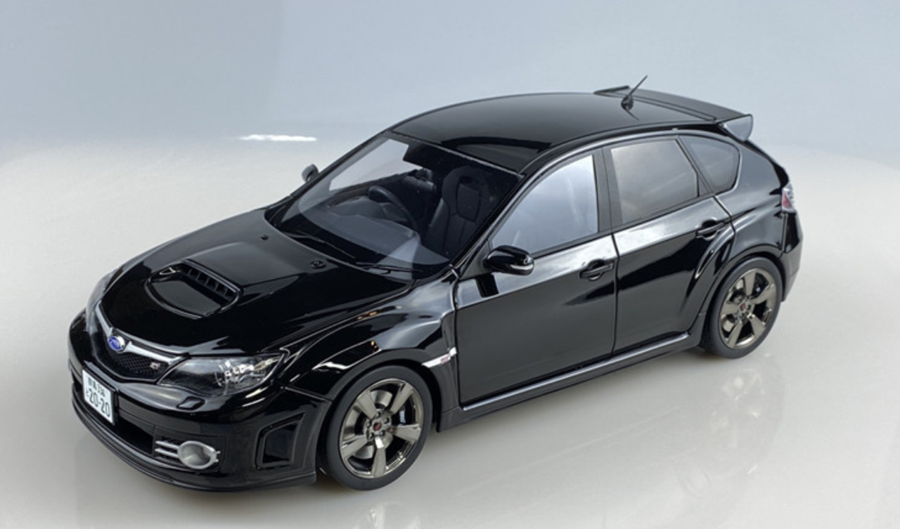 1/18 AGU Subaru Impreza STi 2007 Crystal Black Resin Car Model