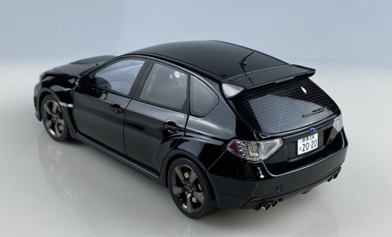1/18 AGU Subaru Impreza STi 2007 Crystal Black Resin Car Model