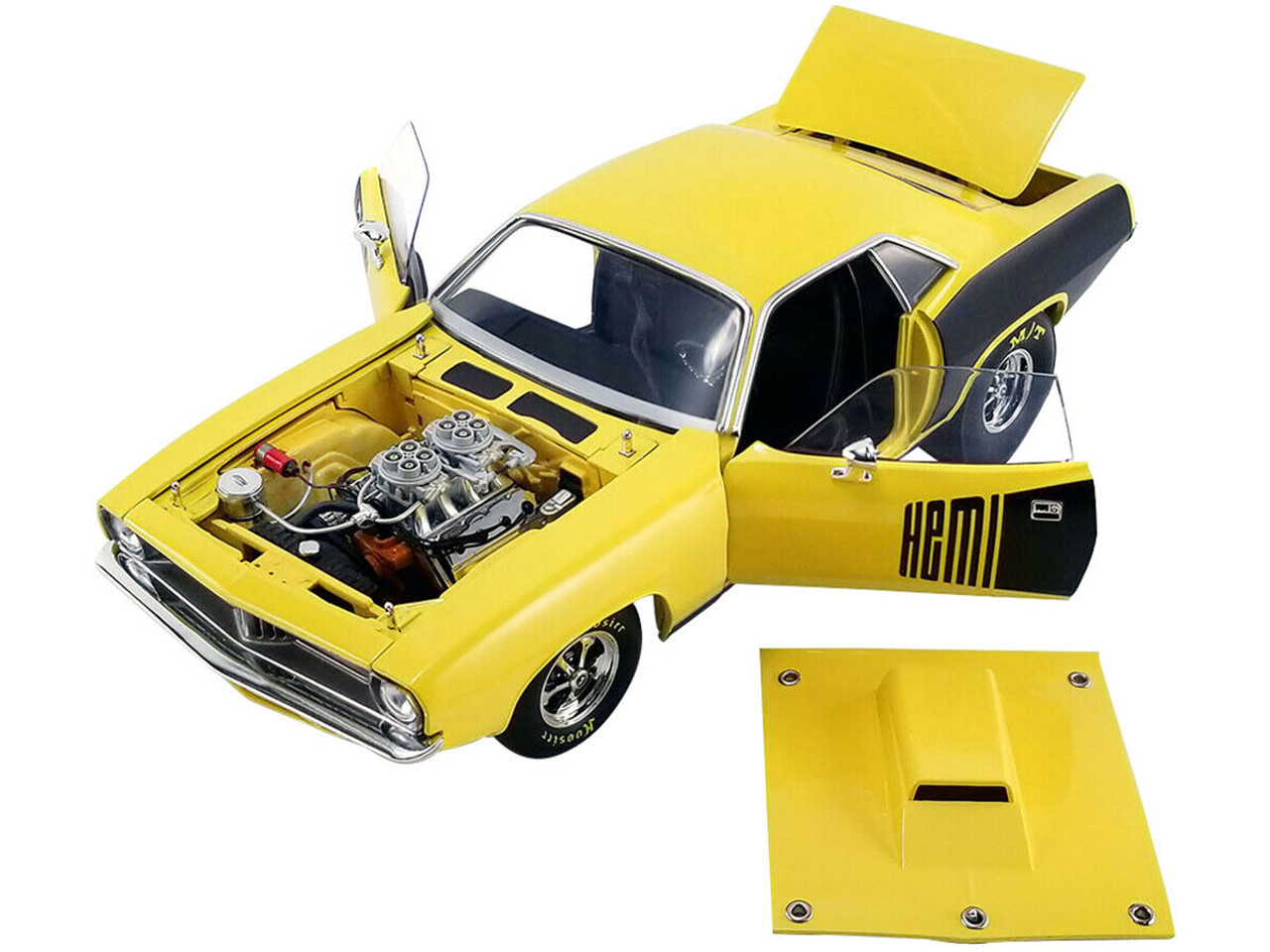 1/18 ACME 1972 Plymouth Hemi Drag Cuda (Yellow & Black