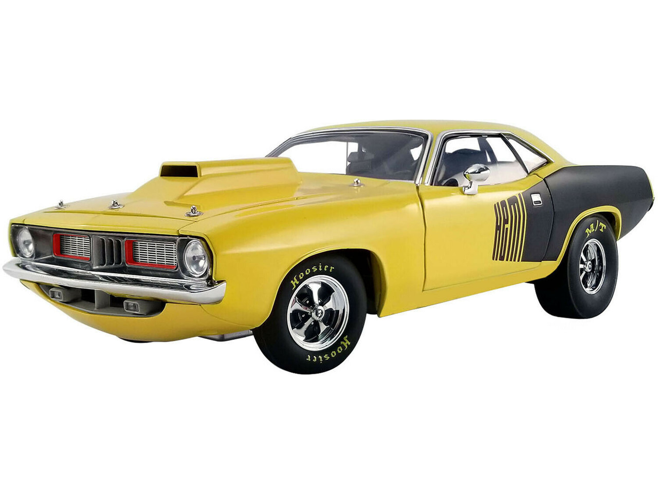 1/18 ACME 1972 Plymouth Hemi Drag Cuda (Yellow & Black) Diecast Car Model