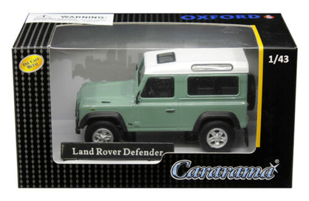 1:43 Cararama Land Rover Defender (Pastel Green/White) Diecast Car Model