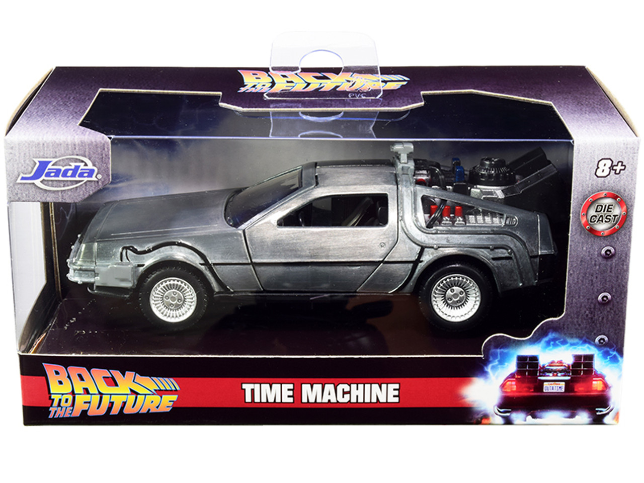 WELLY 1:24 DELOREAN TIME MACHINE BACK TO THE FUTURE PART 1 DIECAST MODEL SILVER