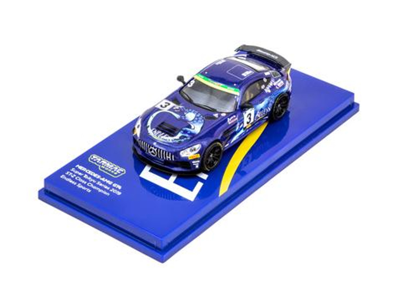 Tarmac Works 1:64 Hobby64 - Mercedes-AMG GT4 - Super Taikyu Series 2019 - ST-Z Class Champion #3 - Endless Sports - Blue Diecast Car Model