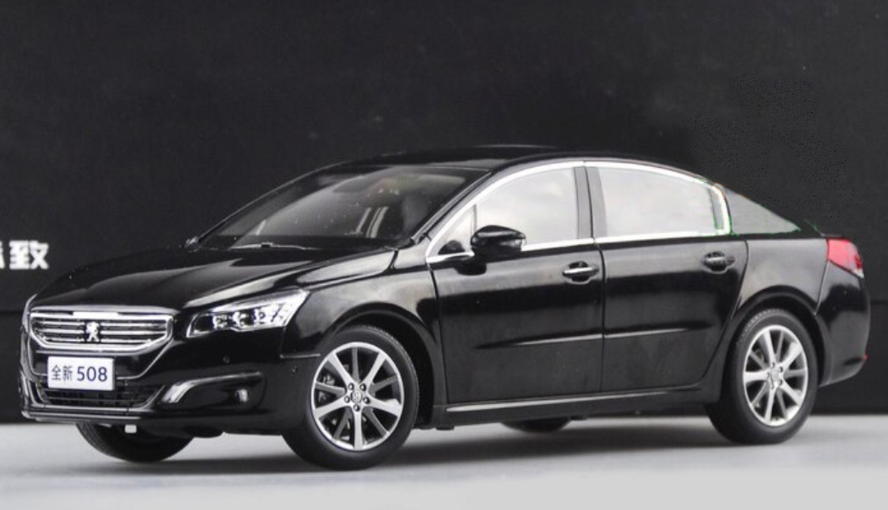 1/18 Dealer Edition 2015 Peugeot 508 508L (Black) Diecast Car Model