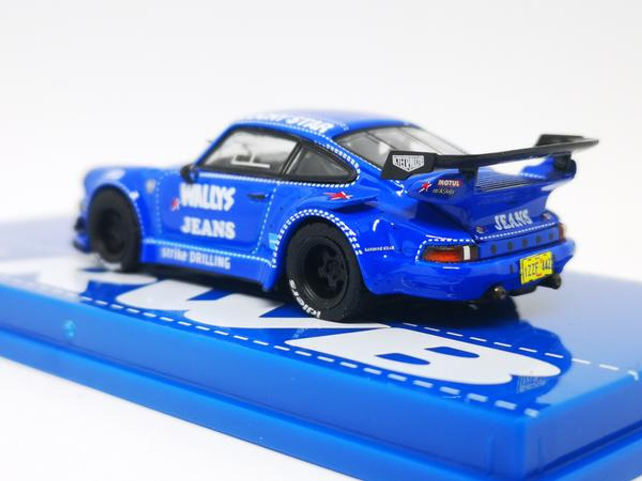 Tarmac Works 1:64 Hobby64 - Porsche RWB 930 Wally's Jeans - Blue Diecast  Car Model