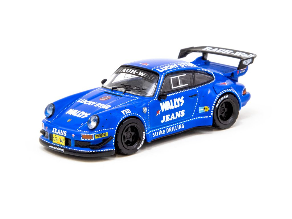 Tarmac Works 1:64 Hobby64 - Porsche RWB 930 Wally's Jeans - Blue