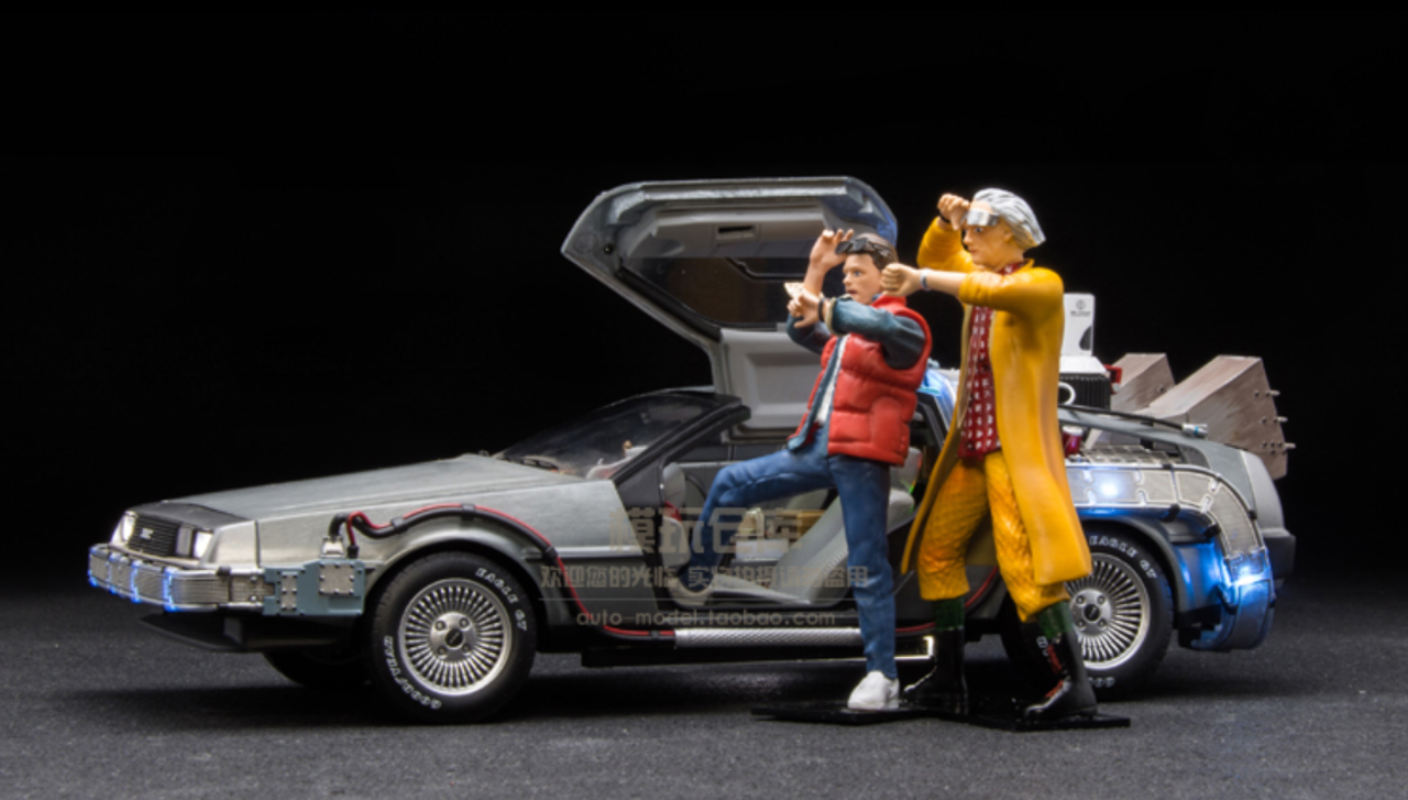 1/18 Sunstar DeLorean Back to the future Marty McFly & Emmett 