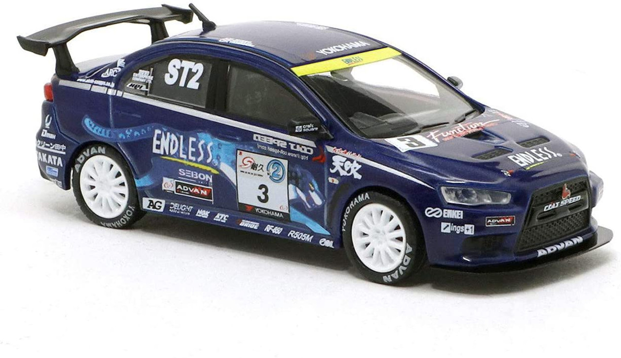 Tarmac Works 1:64 Mitsubishi Lancer Evolution X Super Taikyu Series 2010 Mineo / Murata / Yamauchi Diecast Car Model