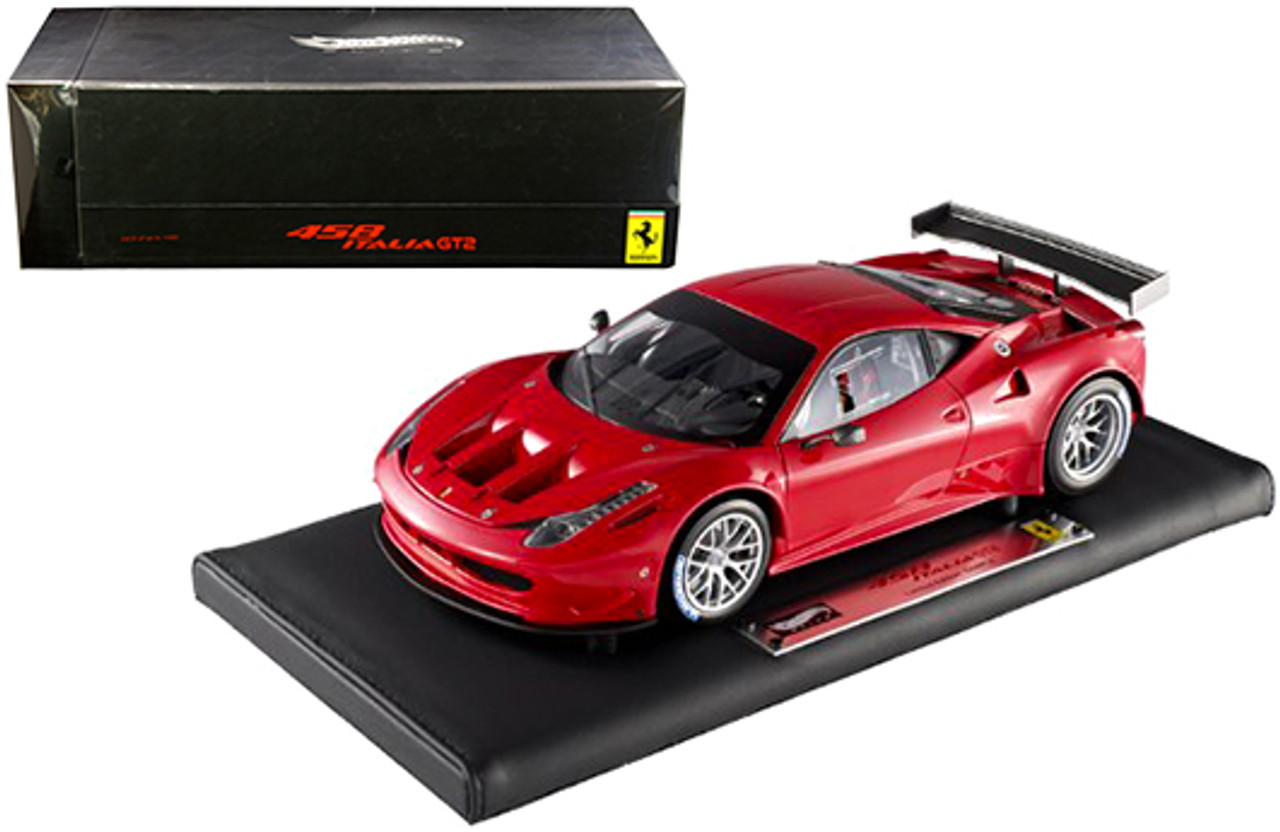 Hot Wheels 1:18 Elite - Ferrari 458 Italia GT2 (Presentation Version) (Red)  Diecast Car Model