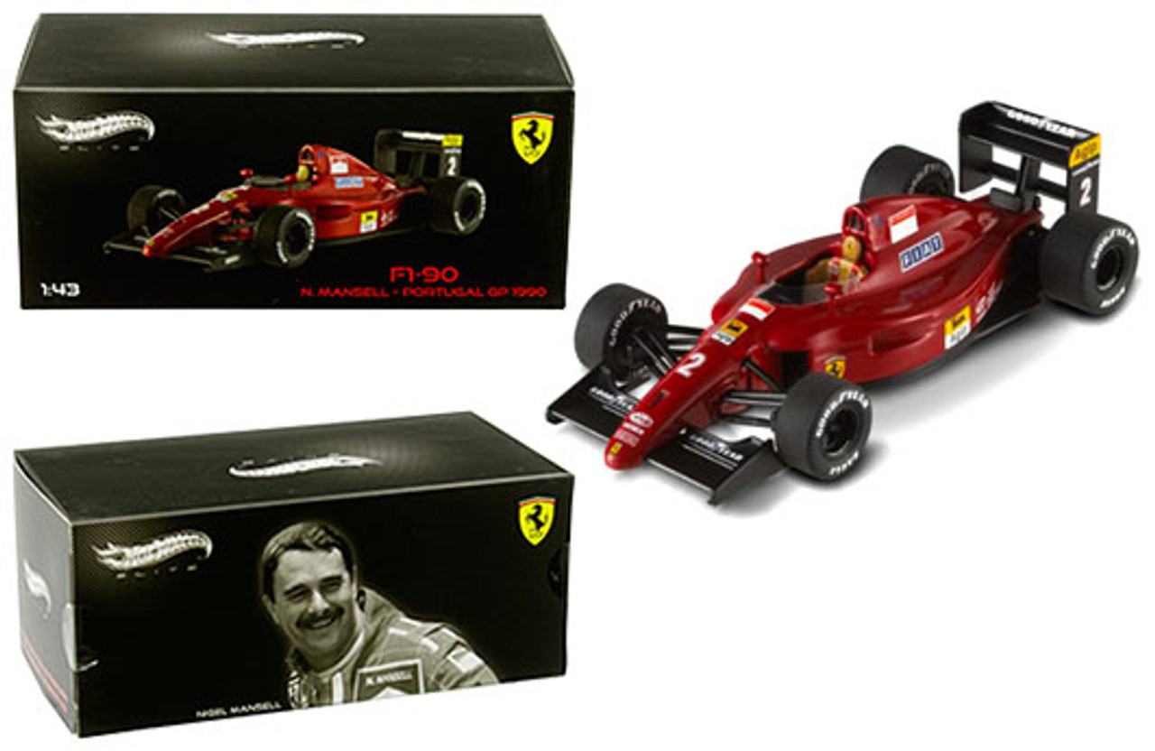 Hot Wheels 1:43 Elite - Ferrari 641/2 F1-90 N. Mansell - Portugal GP 1990 Diecast Car Model