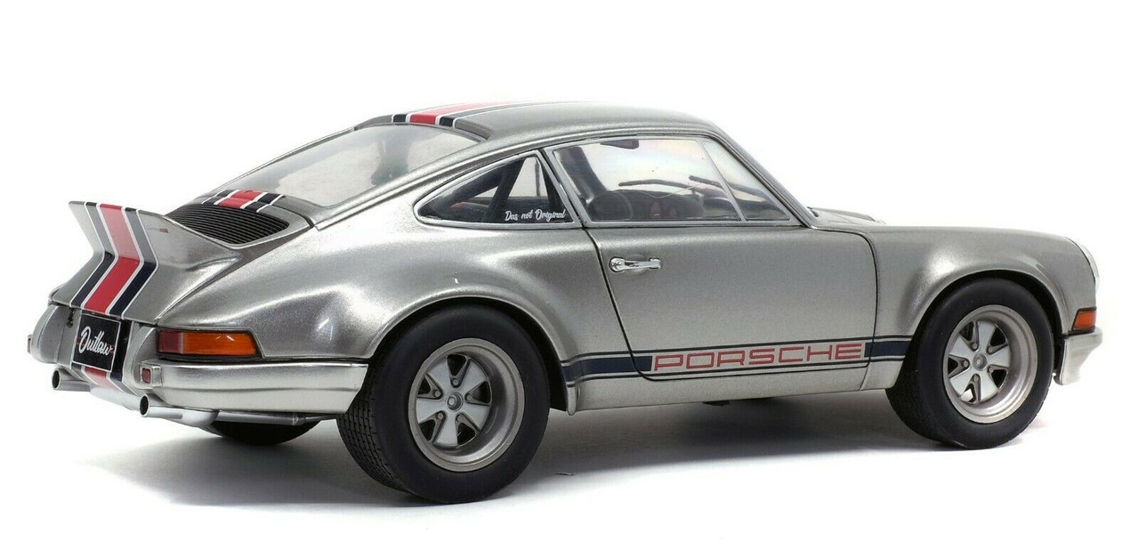 1/18 Solido 1973 Porsche 911 RSR Silver Diecast Car Model