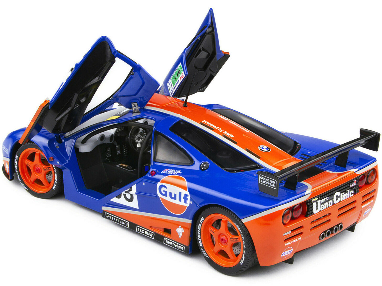 1/18 Solido 1996 McLaren F1 GTR #33 9th 24h LeMans Gulf Racing J.J. Lehto,  James Weaver, Ray Bellm Diecast Car Model