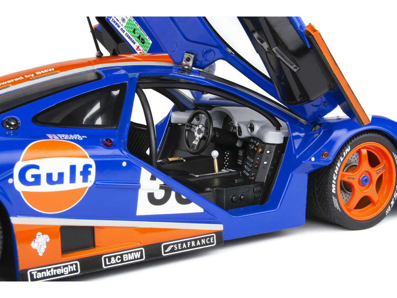 1/18 Solido 1996 McLaren F1 GTR #33 9th 24h LeMans Gulf Racing J.J. Lehto,  James Weaver, Ray Bellm Diecast Car Model