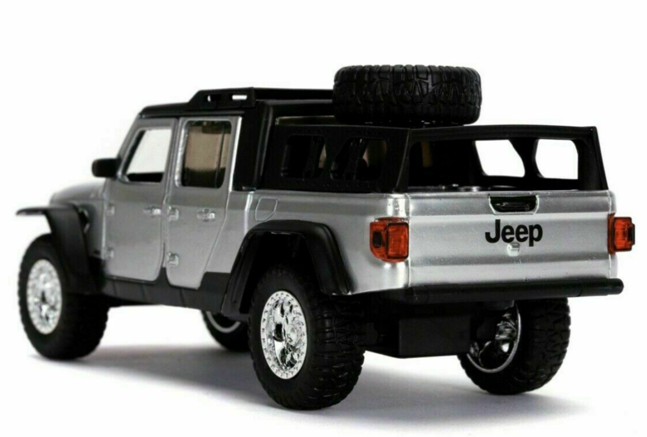 1/24 Jada 2020 Jeep Gladiator Pickup Truck Silver with Black Top "Fast & Furious" Series Diecast Model Car