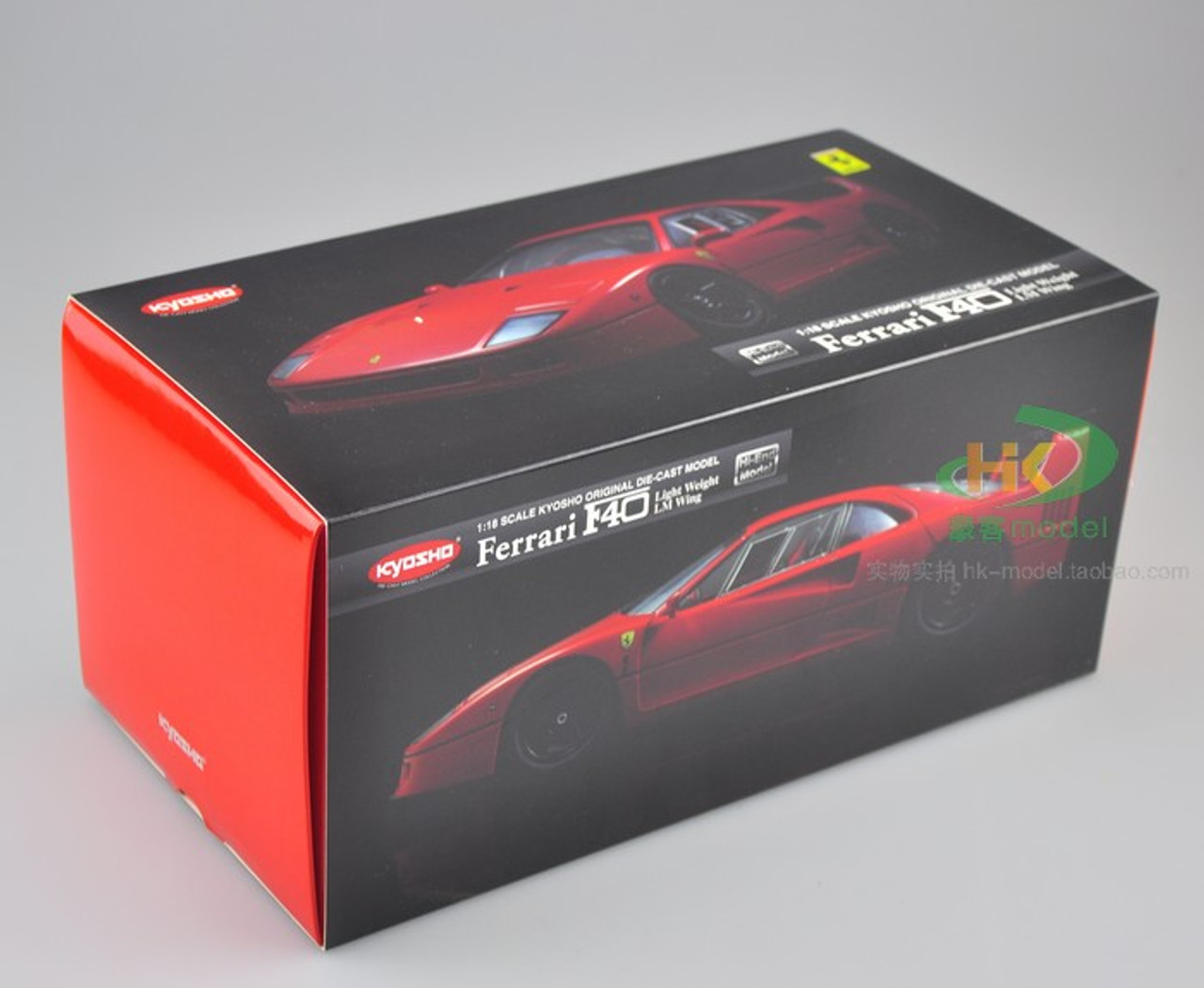 1/18 Kyosho Ferrari F40 Light Weight LM Wing (Red) Diecast Car Model