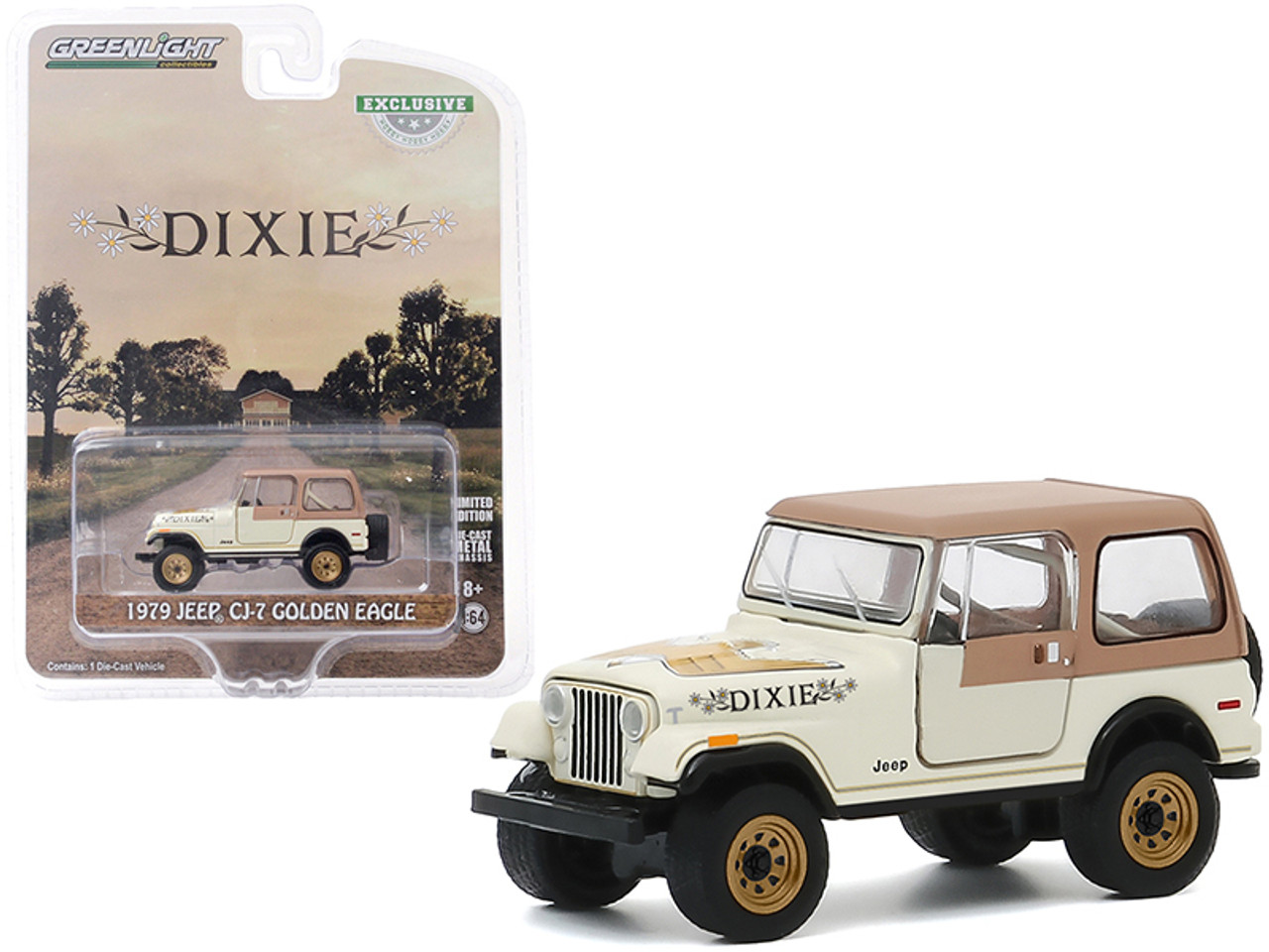 1979 Jeep CJ-7 Golden Eagle "Dixie" Cream "Hobby Exclusive" 1/64 Diecast Model Car by Greenlight