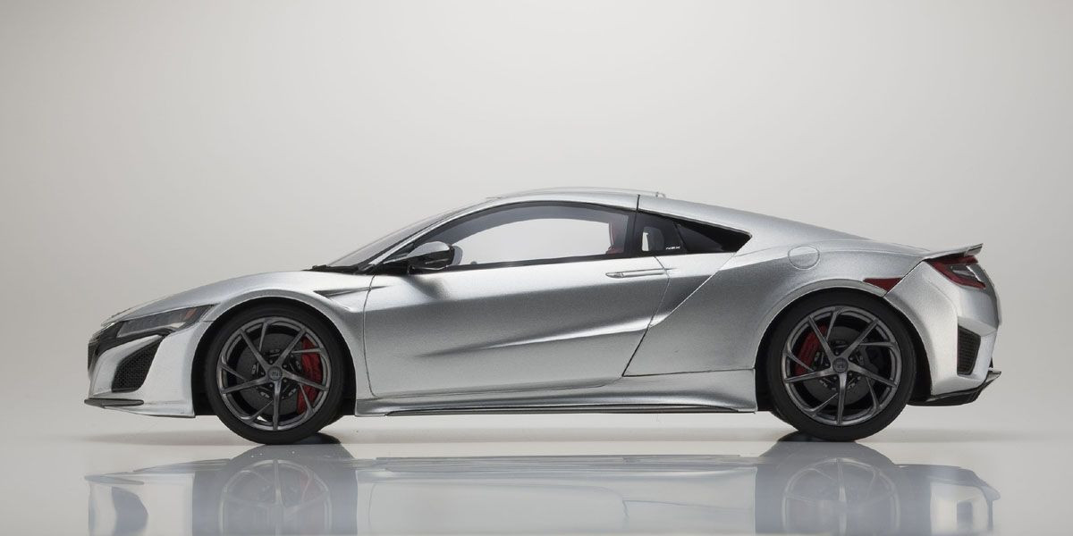 1/18 Kyosho Samurai Honda NSX Silver Car Model - LIVECARMODEL.com
