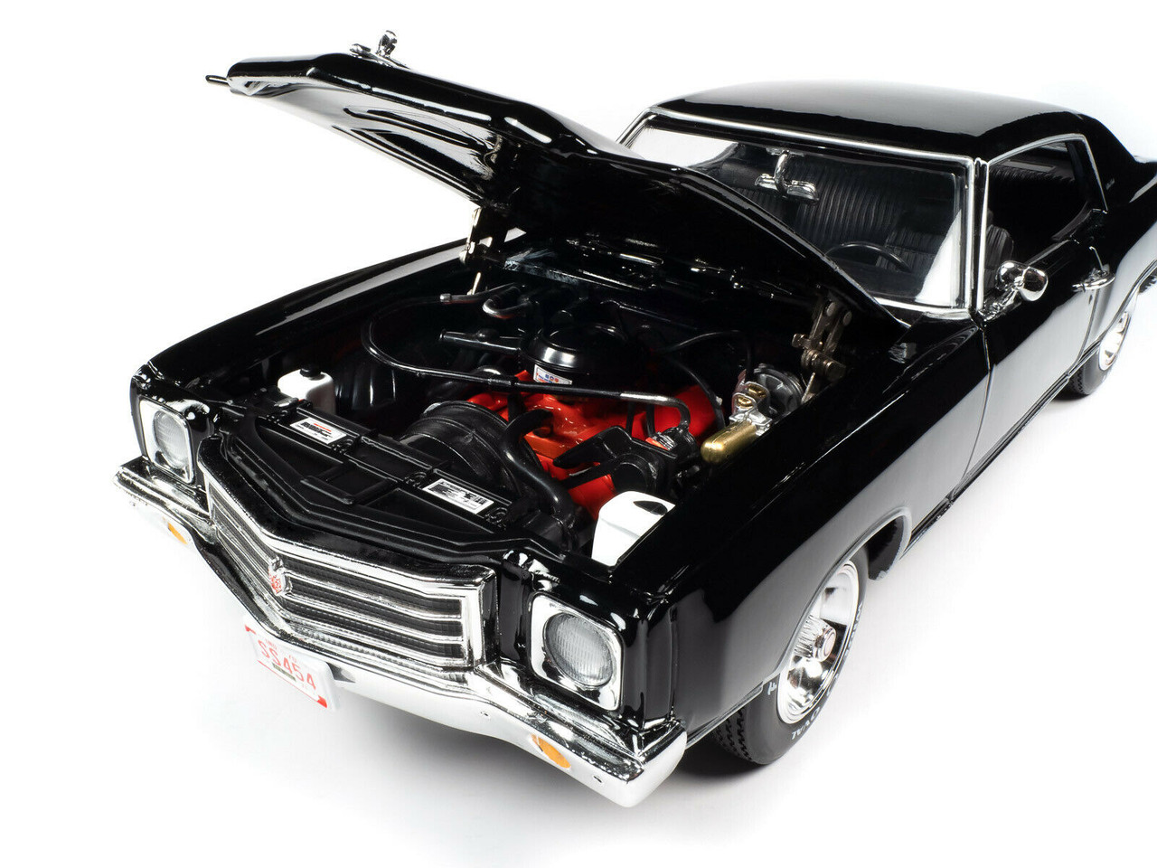 1/18 Auto World American Muscle - 1970 Chevrolet Monte Carlo SS 454 (Black)  Diecast Car Model - LIVECARMODEL.com