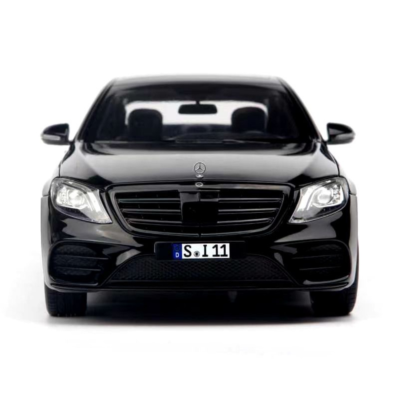 1/18 Norev 2018 Mercedes-Benz Mercedes S-Class S-Klass AMG Line (Black w/ Black Wheels) Diecast Car Model