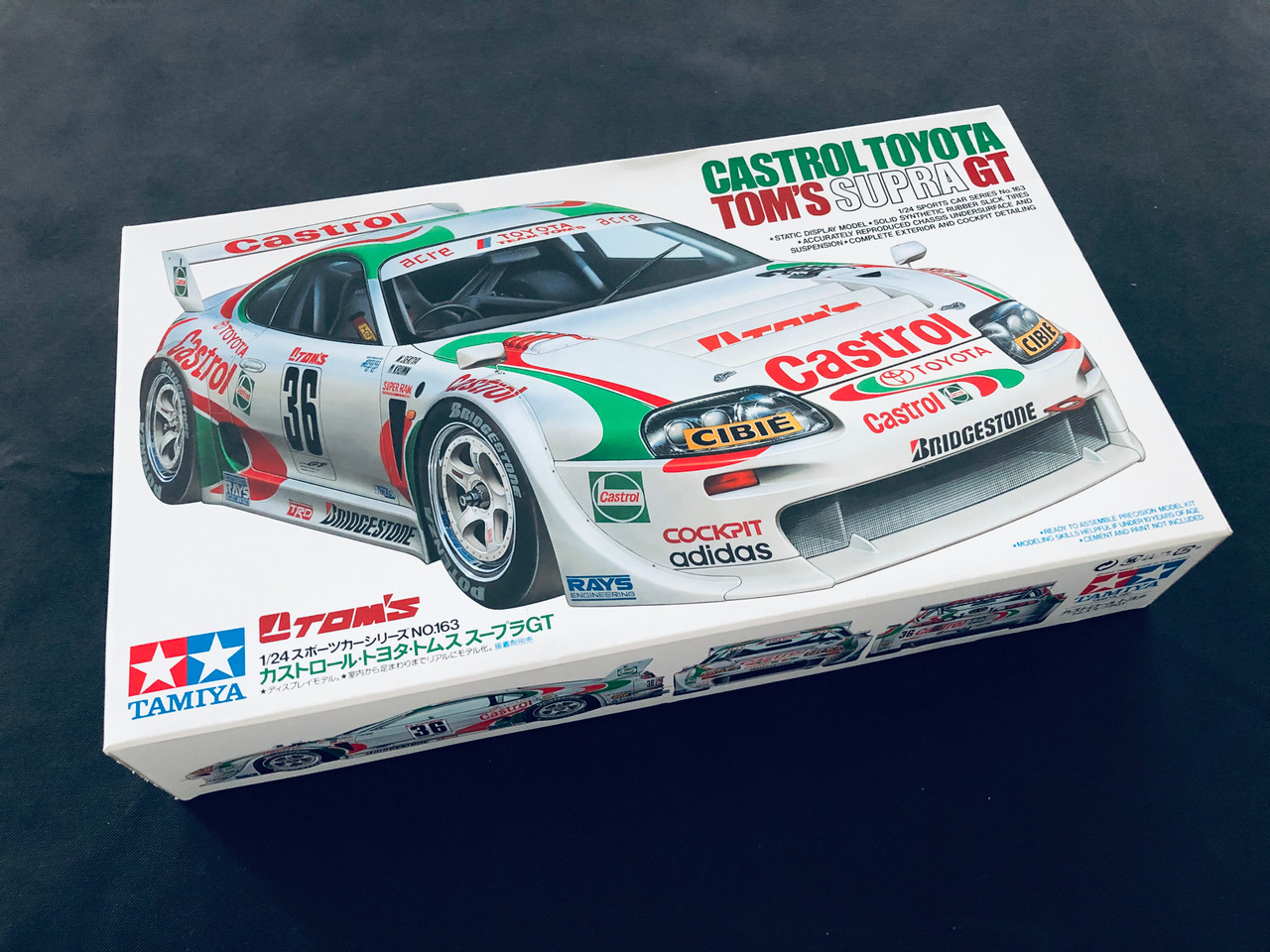 TAMIYA - Toyota Castrol Tom's Supra GT 1/24 Scale Model Kit - No. 163