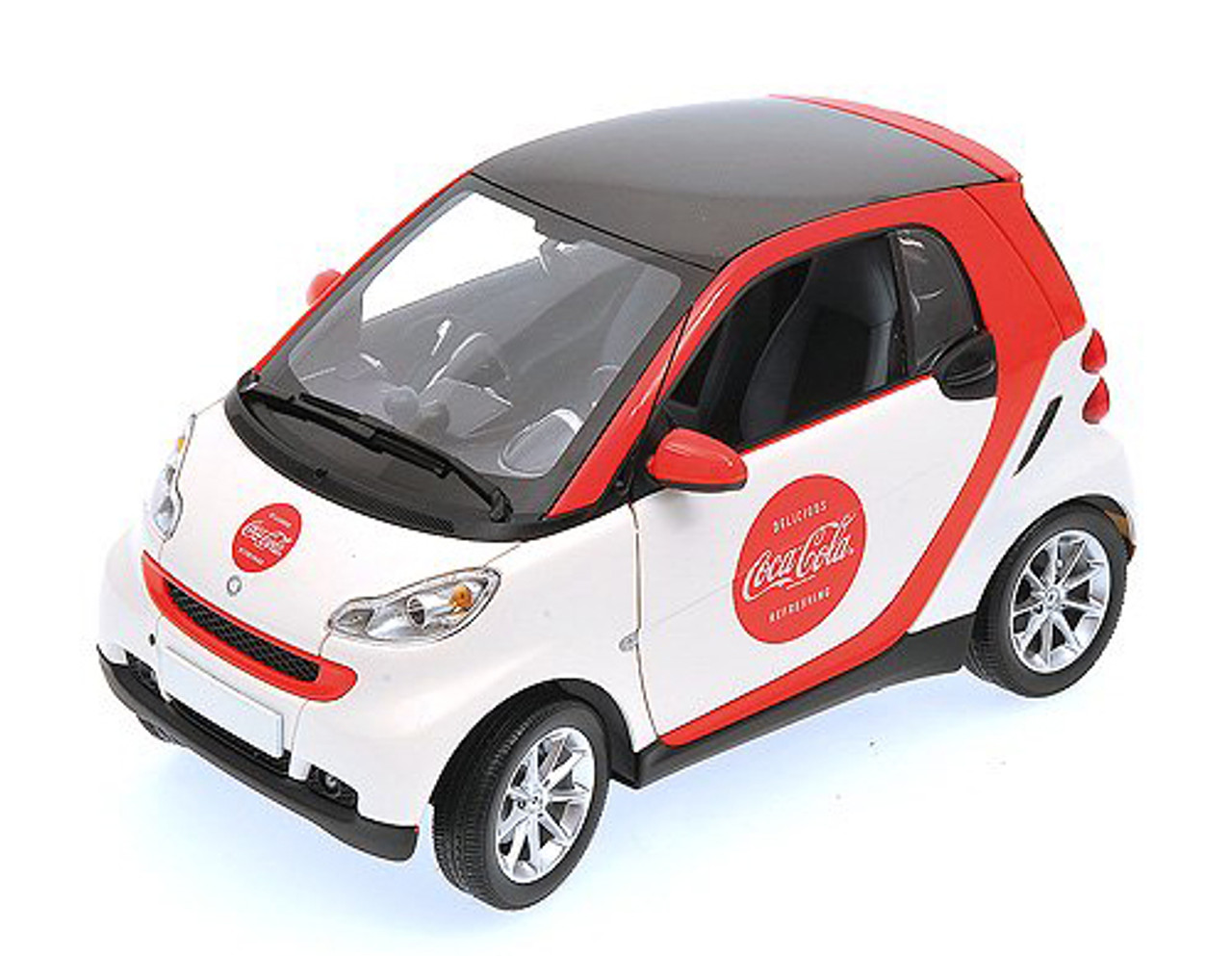 1/18 Minichamps Mercedes-Benz MB Smart Fortwo Coupe Hardtop Coca Cola Edition Diecast Car Model