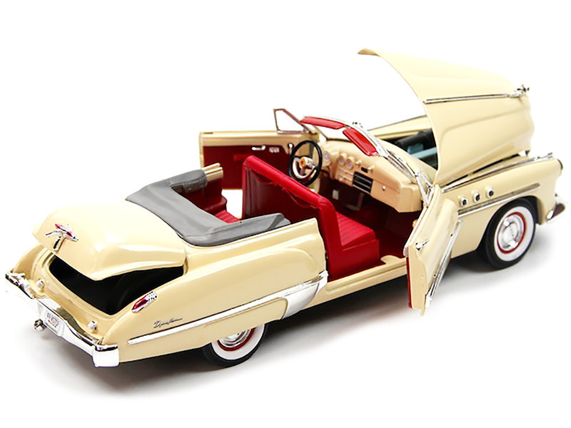 1949 Buick Roadmaster Cream with Red Interior 1/18 Diecast Model