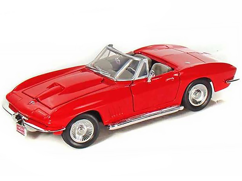 1/24 Motormax 1967 Chevrolet Corvette C2 Convertible (Red) Diecast Car Model
