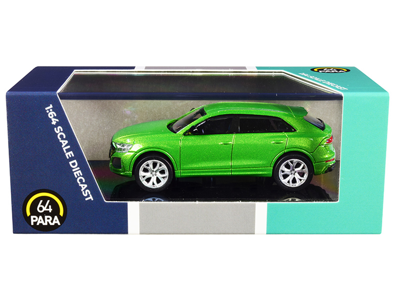 Audi RS Q8 Java Green Metallic 1/64 Diecast Model Car by Paragon