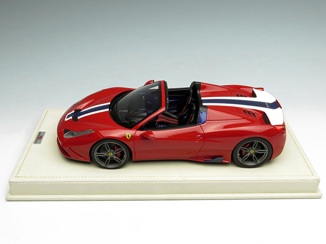 MR 1/18 Ferrari 458 Speciale Aperta (Red w/ Blue/White Stripes)