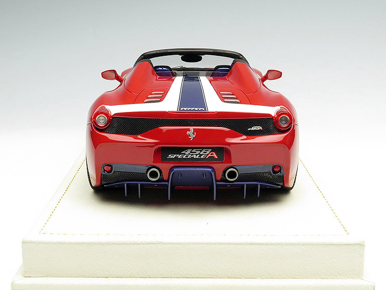 MR 1/18 Ferrari 458 Speciale Aperta (Red w/ Blue/White Stripes