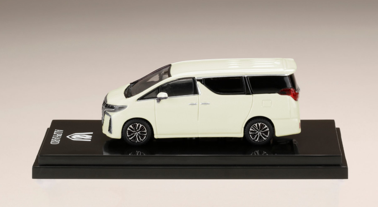 1/64 Toyota Alphard HYBRID (H30W) AERO TYPE White Pearl Car Model HJ641012HLW