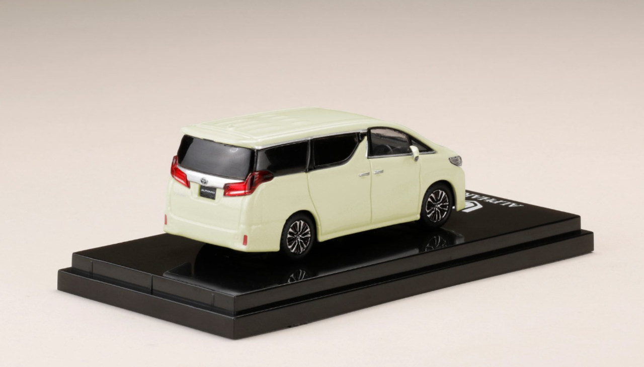 1/64 Toyota Alphard HYBRID (H30W) AERO TYPE White Pearl Car Model HJ641012LW