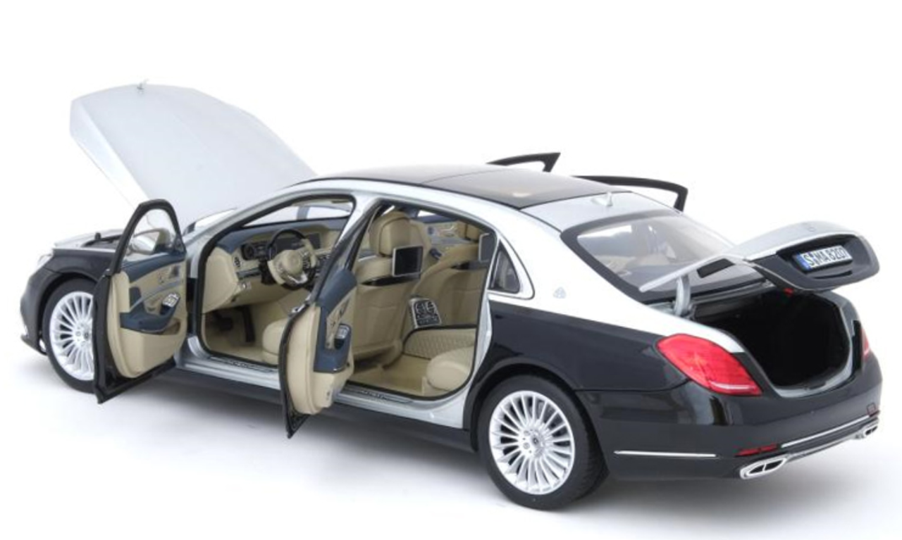 1/18 Norev Mercedes-Benz Mercedes Maybach S650 (Black / Silver) Spoke Wheels Diecast Car Model