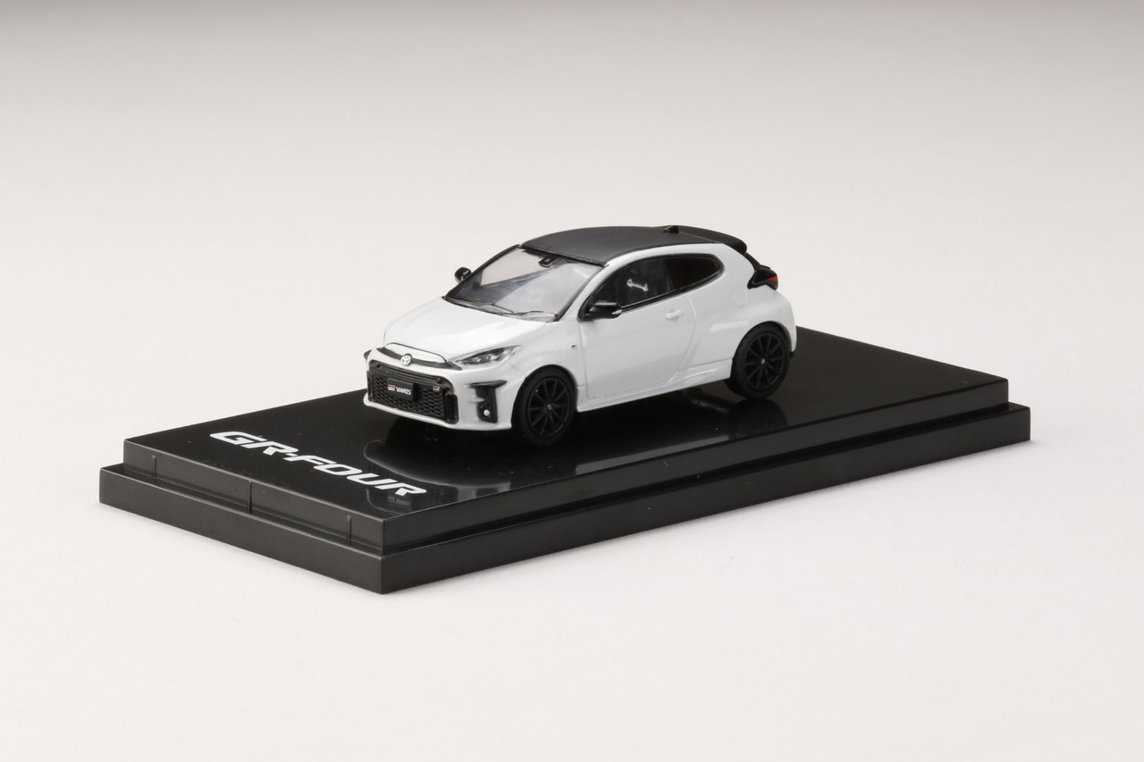 トヨタ GR Yaris ホワイト ミニカー 1/64 1/64 Hobby Japan Toyota GR Yaris RZ High-performance (Pearl