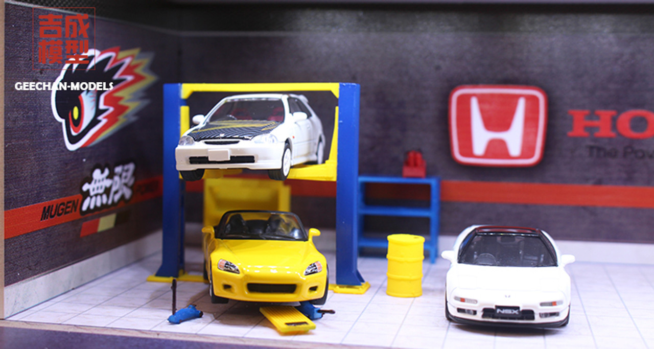 1/64 Geechan Model Honda Repair Shop Diorama Model Scene (car models not included)