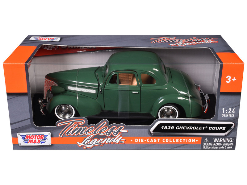 1939 Chevrolet Coupe - Timeless Legends - Green - 1/24 Diecast