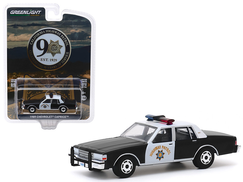 1989 Chevrolet Caprice Police Car Black and White 