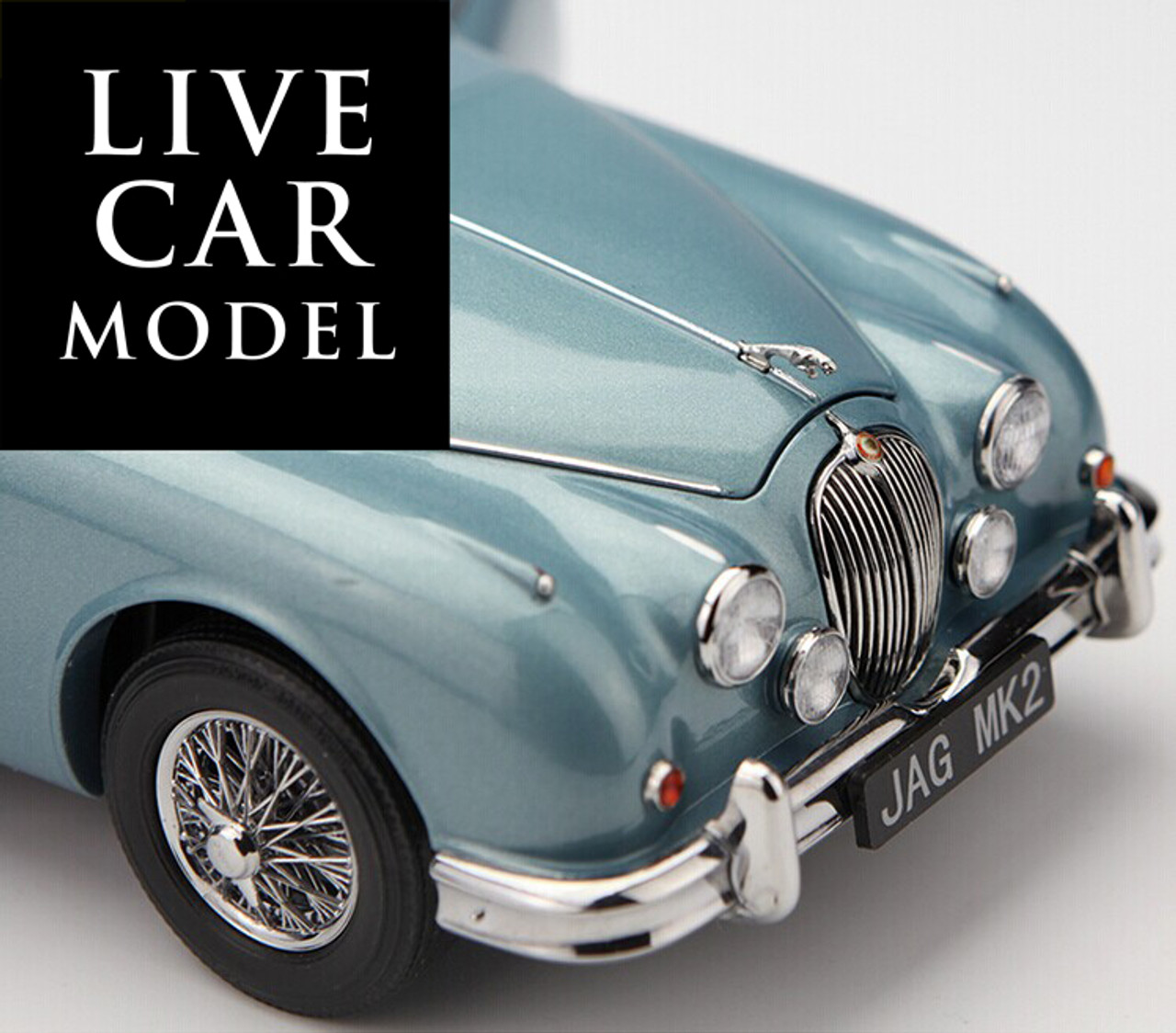 1/18 Paragon 1962 Jaguar Mark 2 MK2 3.8 (Opalescent Blue) Diecast Car Model Limited