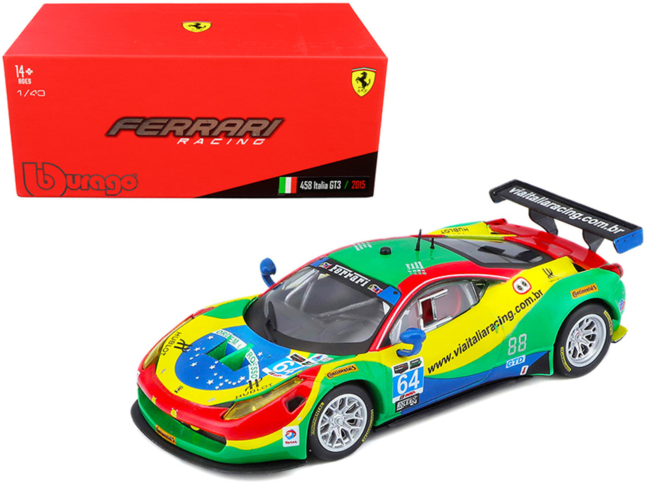 Bburago Ferrari 458 Italia Red 124 Diecast Model Car by India