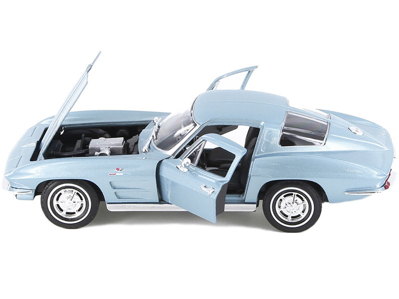 1963 Chevrolet Corvette Metallic Light Blue 1/24-1/27 Diecast