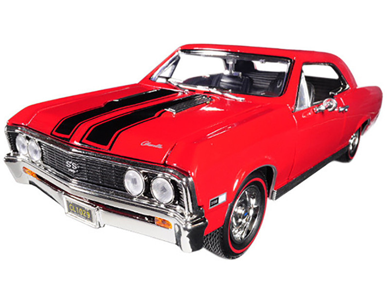 1/18 Motormax 1967 Chevrolet Chevelle SS 396 (Red with Black Stripes) Diecast Car Model