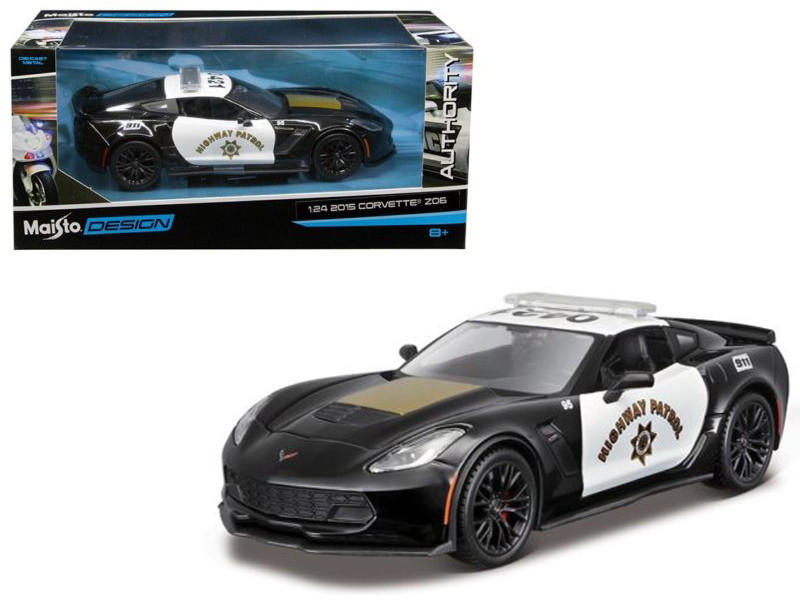 2015 Chevrolet Corvette C7 Z06 Highway Patrol Police Car 1/24