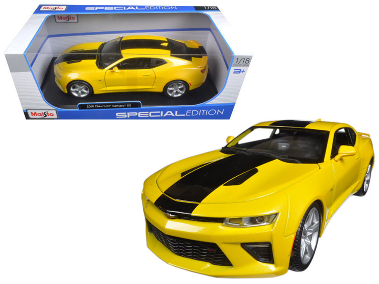 1/18 Maisto 2016 Chevrolet Camaro SS (Yellow) Diecast Car Model