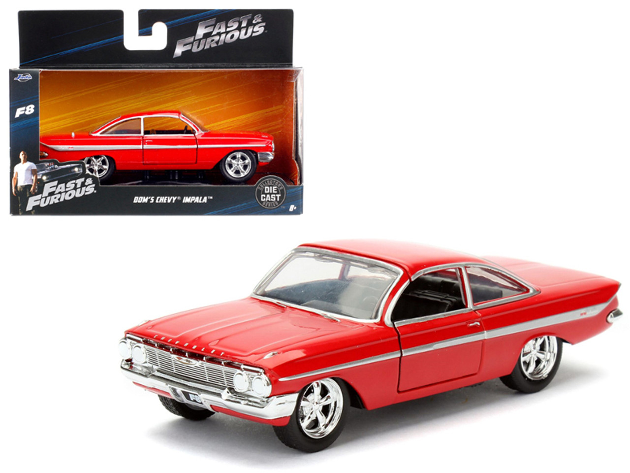 Dom's Chevrolet Impala Red Fast & Furious F8 "The Fate of the Furious" Movie 1/32 Diecast Model Car by Jada