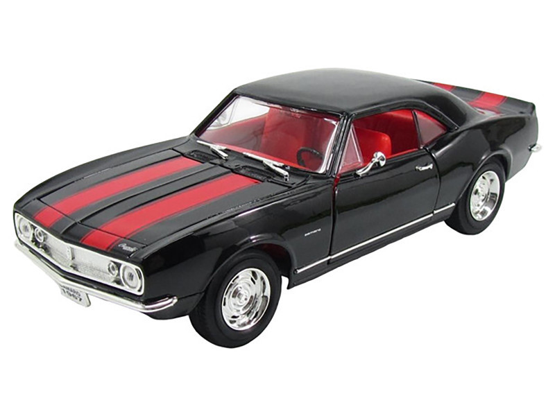 1967 Chevrolet Camaro Z/28 Black with Red Stripes 1/18 Diecast