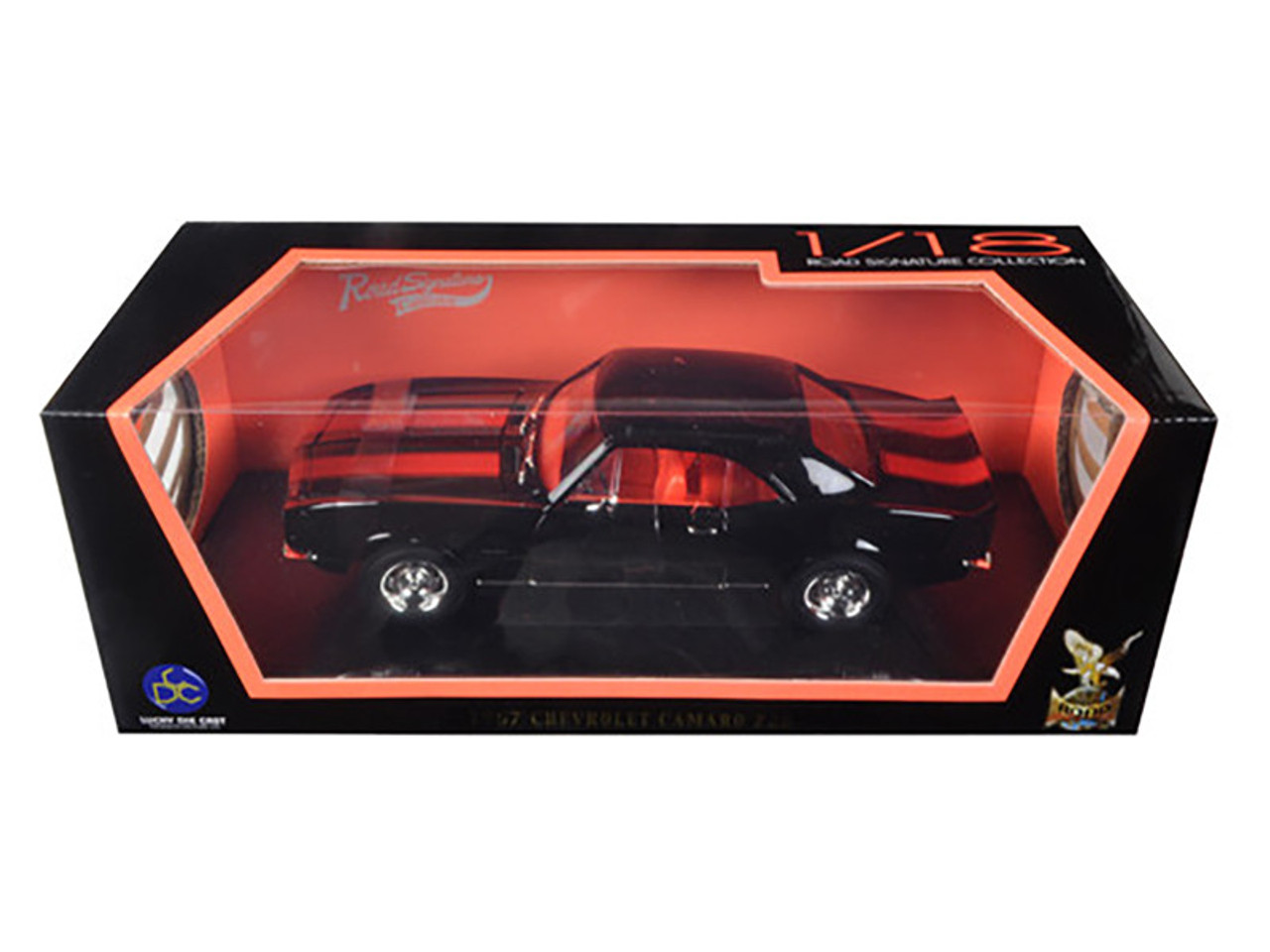 1967 Chevrolet Camaro Z/28 Black with Red Stripes 1/18