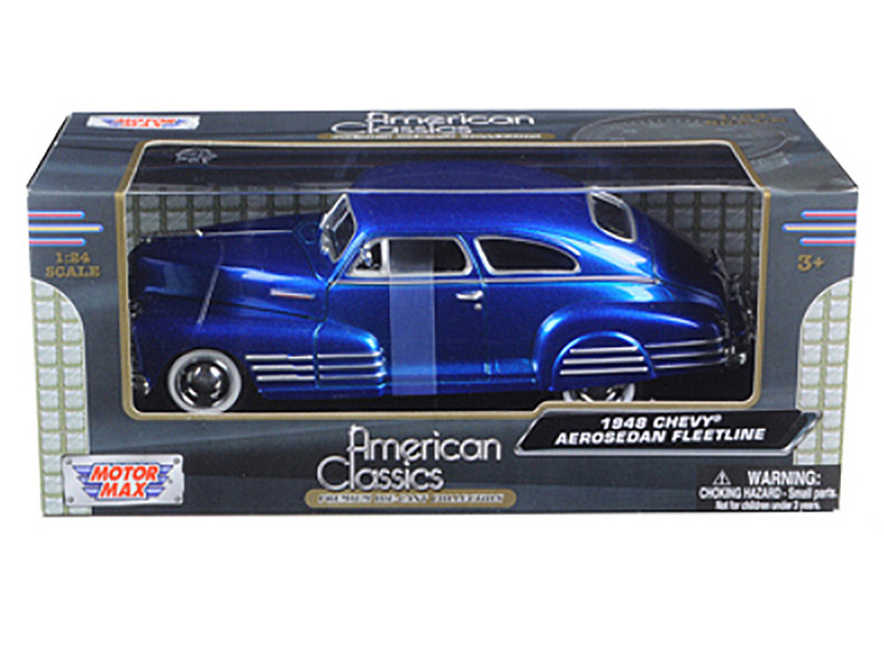1/24 Motormax 1948 Chevy Aerosedan Fleetline (Blue) Diecast Car Model